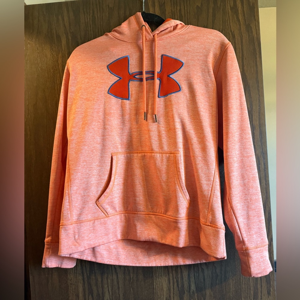 Under Armour Coral Hoodie with Blue Logo